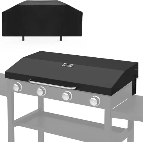 Miniatura 9 de 2026 Tapa mejorada para parrilla Blackstone de 28 pulgadas, cubierta dura con bisagras BBQ Future con termómetro y bisagra reforzada compatible