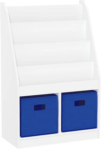 Miniatura 10 de RiverRidge Estantería para niños y organizador de almacenamiento de juguetes con 4 estantes para libros, 2 cubículos, organizador de juguetes