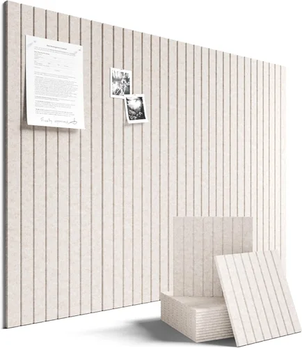 Miniatura 88 de Tablero de anuncios de fieltro grande de 36 x 24 pulgadas, alternativa al tablero de corcho – Paquete de 6 con 40 pestañas adhesivas extraíbles