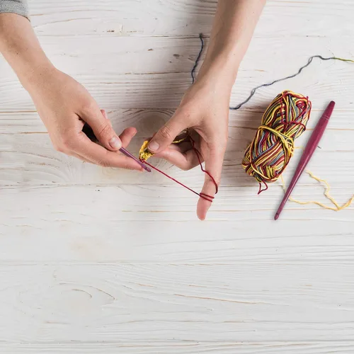 Miniatura 3 de Divit Shilp Streamline - Ganchos de ganchillo con mango ergonómico Aguja de tejer de madera de corazón morado de 7 pulgadas, tejido de hilo