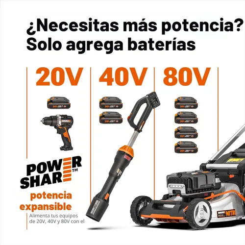 Miniatura 7 de WORX WG252 - Recortador de setos con capacidad de accesorio 2-en-1 (20 V)