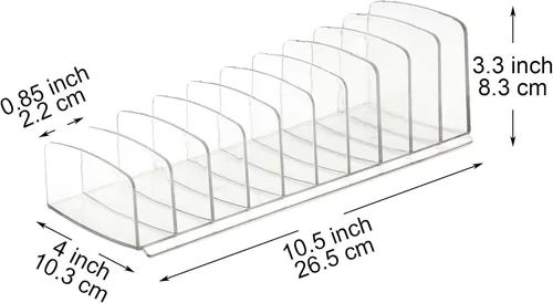 Miniatura 2 de Youngever Organizador de paleta de maquillaje de plástico grande, soporte para sombra de ojos transparente, organizador de paleta de cosméticos