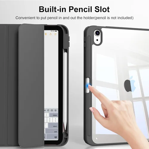 Miniatura 6 de Funda para iPad (A16) de 11ª generación de 11 pulgadas 2025, funda para iPad de 10.9 pulgadas 2022 con soporte para lápices, funda a prueba