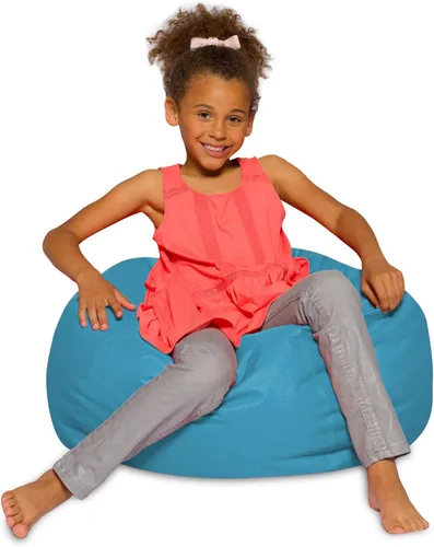 Miniatura 25 de Posh Creations - Sillón puff para niños, adolescentes y adultos, incluye funda extraíble y lavable a máquina, tamaño mediano de 27 pulgadas, lona