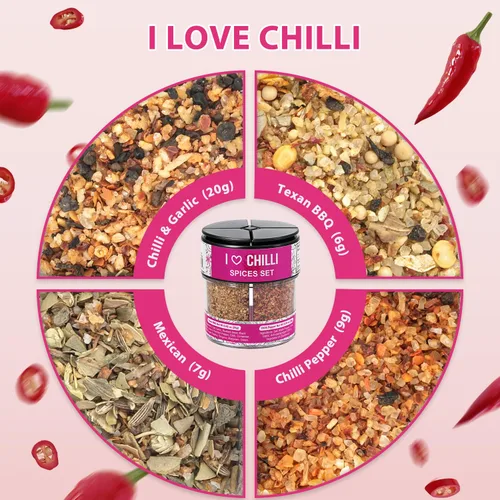 Miniatura 6 de Soeos 4-in-1 Spice Set (Pack of 3), 7.5 oz (200g) Garlic, Chili & Herbs Seasoning Blend – All-Purpose Cooking Spices for Everyday Meals, Marinades &