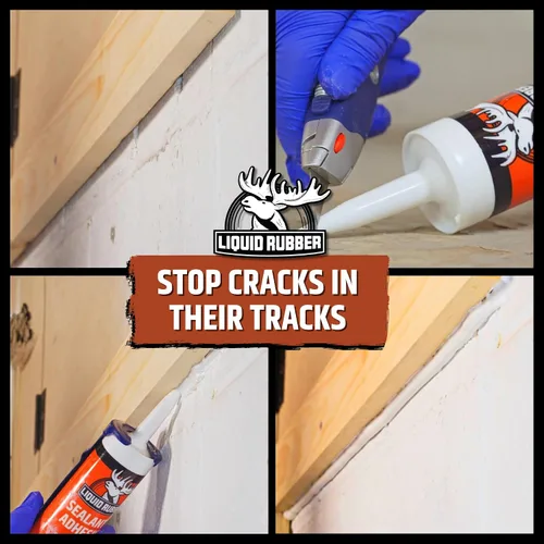 Miniatura 5 de Liquid Rubber Caulk - Adhesivo de silicona híbrida y sellador protector, transparente, 1 paquete