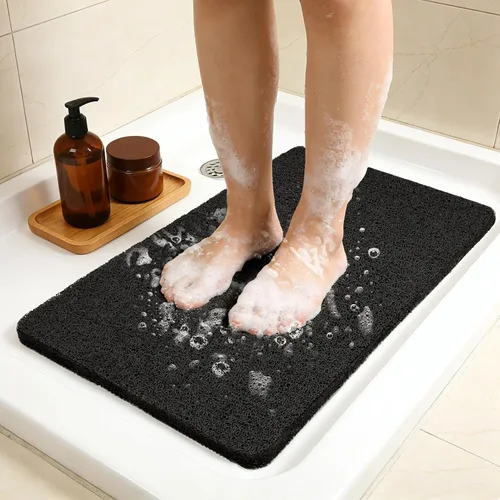 Miniatura 33 de Joyhalo Tapete de ducha antideslizante, de secado rápido, para ducha, bañera, baño, hogar, 24 x 24 pulgadas, color aguamarina