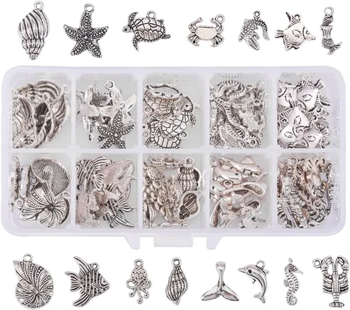Miniatura 13 de PH PandaHall Dijes de animales de 10 estilos, 30 piezas de aleación tibetana de plata antigua, jirafa, unicornio, gato, dijes para manualidades