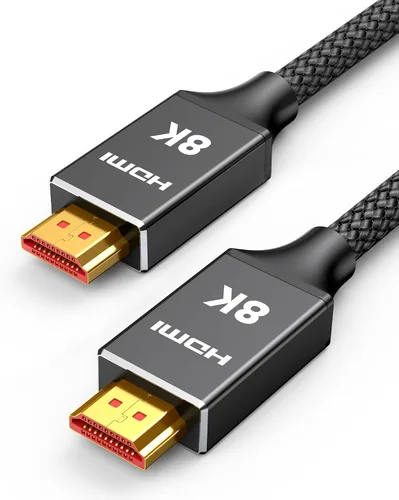 Capshi Cable HDMI 2.1 de 2 pies 8K 4K a 120Hz, cable de alta velocidad de 48 Gbps para PS5/4, TV, consola de juegos, monitor, 8K @60Hz, 2K @240Hz,