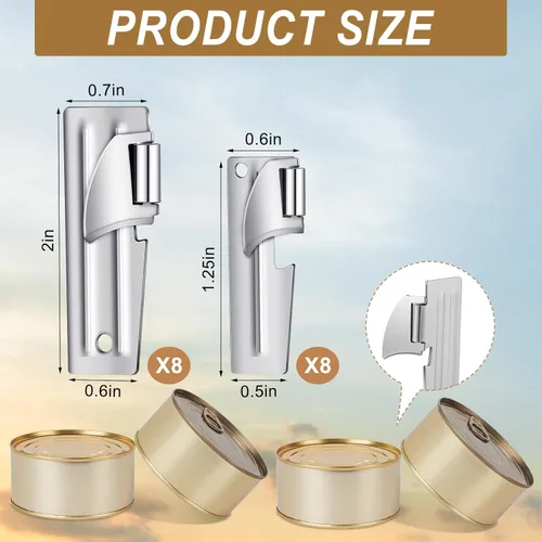 Miniatura 2 de Honeydak Abrelatas militares P-38 y P-51 de acero inoxidable para campamento, portátil, para supervivencia, para viajes, cocina, hombres y mujeres