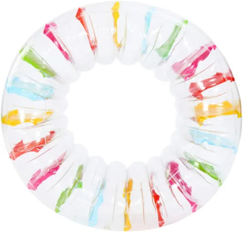 Miniatura 7 de MorTime Flotador de rodillo inflable, rueda de agua colorida de 40 pulgadas, juguete de rodillo de piscina para niños y adultos al aire libre