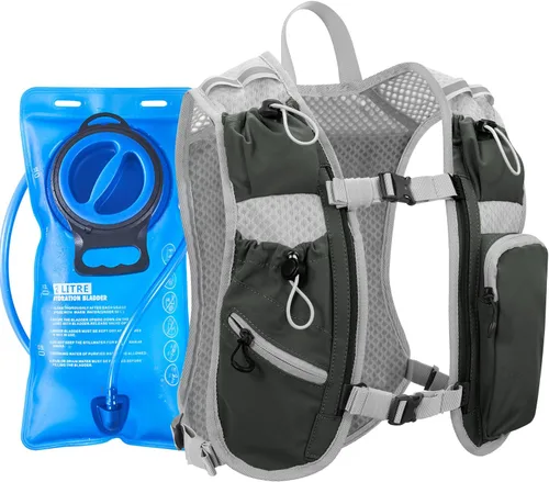 Miniatura 23 de Chaleco de correr para mujeres y hombres, mochila de hidratación para correr, chaleco para corredores, chaleco de hidratación, con soporte frontal