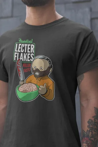Miniatura 7 de Funny Hannibal Lecter Flakes - Camiseta de cereales Killer Taste para hombre - Merch Hannibal - Camiseta asesina de cereales - Merch