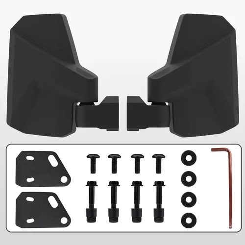 Miniatura 6 de SHEJISI Espejos laterales UTV con pilar A compatibles con Polaris Ranger XP 1000/Ranger Crew XP 1000 2018-2025, su función de resorte permite un