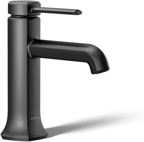 Miniatura 24 de KOHLER 27000-4K-BMB - Grifo de baño de un solo mango con montaje de drenaje emergente, grifo de lavabo de baño de un agujero, 1.0 gpm, negro mate