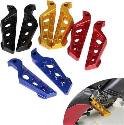 Miniatura 3 de Reposapiés trasero de motocicleta para Yamaha Xmax300 Xmax250 Xmax125 para Xmax 300 para X-Max 250 125 400 1 par de reposapiés de pasajero Negro