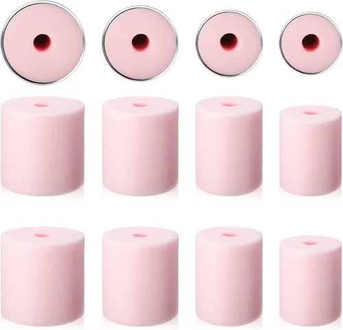 Miniatura 8 de Honoson 4 tamaños, 8 piezas de vasos de espuma para tubos de PVC de 1/2 pulgada, accesorios para todos los vasos de 10 a 40 onzas (negro y rosa)
