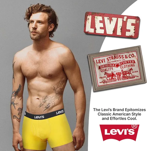 Miniatura 7 de Levi's Calzoncillos tipo bóxer transpirables y elásticos para hombre, paquete de 4