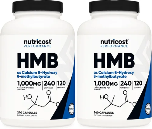 Miniatura 7 de Nutricost HMB (As Calcio Beta-hidroxi beta-metilbutirato) 1,000 mg, 60 cápsulas – 500 mg por cápsula, sin OMG, sin gluten, 30 porciones