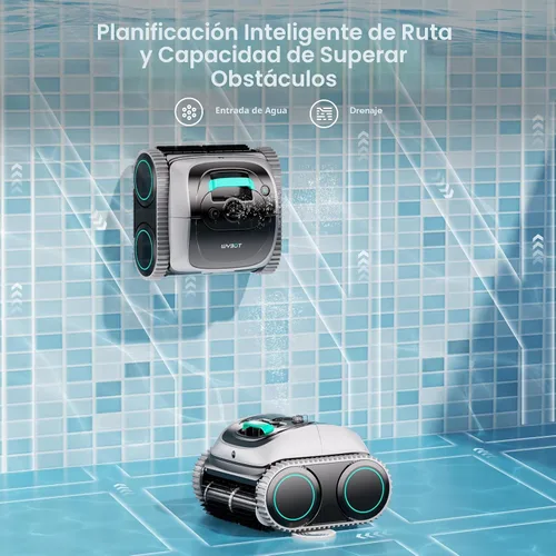 Miniatura 4 de WYBOT Aspiradora robótica C1 para piscina enterrada y sobre el suelo, robot limpiador inalámbrico 4 en 1, limpieza de paredes y líneas de flotación