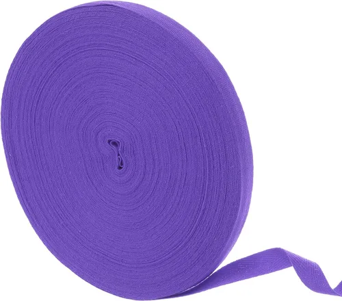 Miniatura 17 de uxcell Cinta de sarga de algodón de 50 yardas, cinta de espiga de 3/8 pulgadas para coser ropa, manualidades (azul)