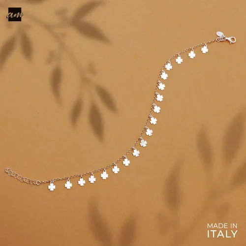 Miniatura 3 de Amberta Tobillera de plata de ley 925 con dijes para mujer