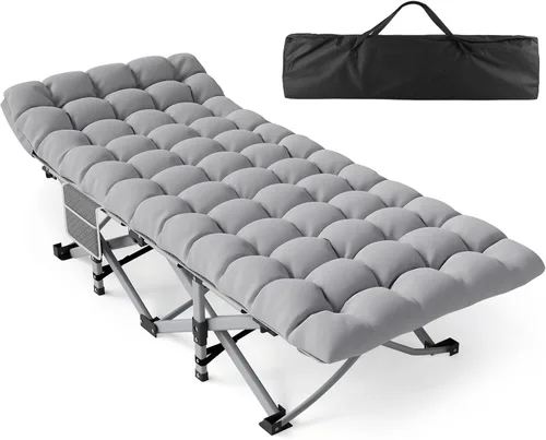 Miniatura 12 de Slendor Cuna de Camping, Cunas de Camping Plegables para Adultos, Cuna de Dormir Portátil con Bolsa de Transporte, Oxford de Doble Capa 1200D, Cama