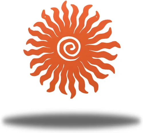 Miniatura 14 de Riverside Designs Sunburst - Arte de pared de metal para decoración al aire libre, resistente e impermeable, fabricado en Estados Unidos