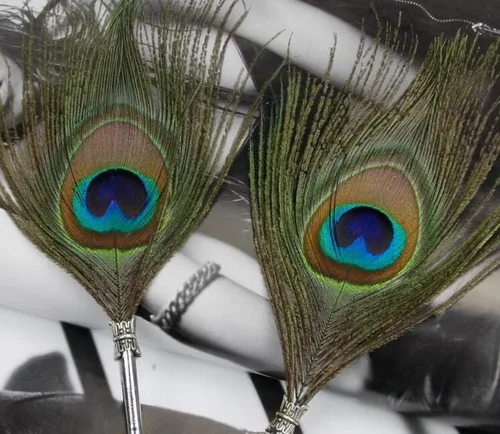 Miniatura 2 de Juego de bolígrafos de plumas de pavo real, bolígrafo de plumas de escritura vintage como regalo de cumpleaños y Navidad para todos