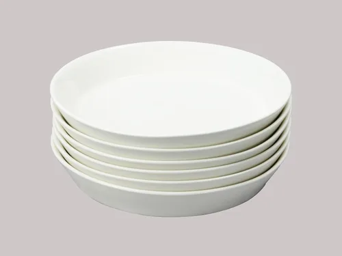 Miniatura 5 de Bone China - Forma de cono de porcelana, Elegance White Cup Espresso de 5 onzas y platillo, juego de 6 tazas y 6 platillos