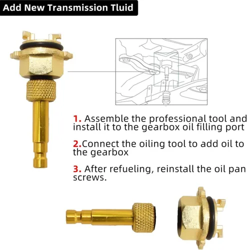 Miniatura 6 de DPTOOL Herramienta de llenado de aceite de transmisión de metal compatible con Mercedes Benz 725.0 8-velocidades 9-velocidades Juego de adaptador