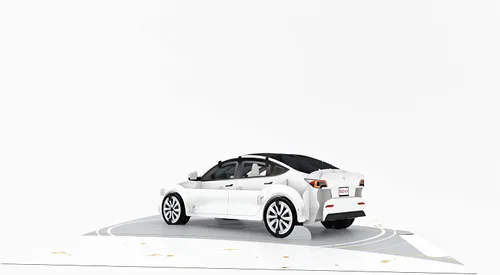 Miniatura 3 de WOWPAPERART Tarjeta de felicitación 3D desplegable para nuevos propietarios de Tesla Model 3, amor, cumpleaños, Navidad, felicitaciones, sorpresa
