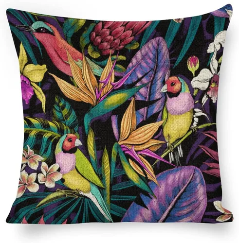 Miniatura 9 de Funda de almohada de lino con diseño de faisán dorado de 18 x 18 pulgadas, funda de cojín decorativa de doble cara para sofá, cama, silla y automóvil
