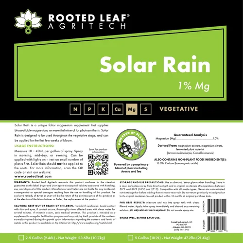 Miniatura 2 de Solar Rain - Concentrado de magnesio a base de carbono, nutrientes concentrados que son 100% biodisponibles para jardín, verduras, hierba, cactus