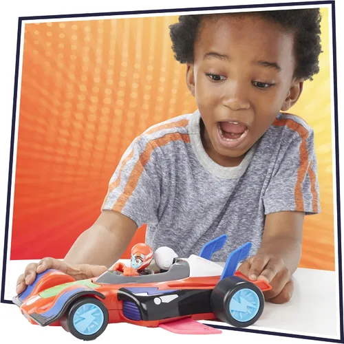 Miniatura 4 de PJ Masks Animal Power Flash Cruiser, auto de juguete de conversión con luces, sonidos y figura de acción, juguetes de superhéroe, juguetes