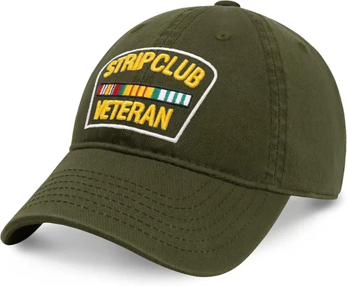 Miniatura 2 de Strip Club Veteran Dad hat Pre Curved Visor Cotton Ball Cap Baseball Cap PC101