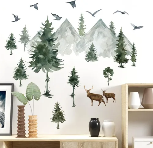 Miniatura 8 de Calcomanías Educativas de Animales de Safari Grandes para Pared, Adhesivos de Animales de la Selva, Pegatinas de León, Panda, Jirafa, Mono, Tigre