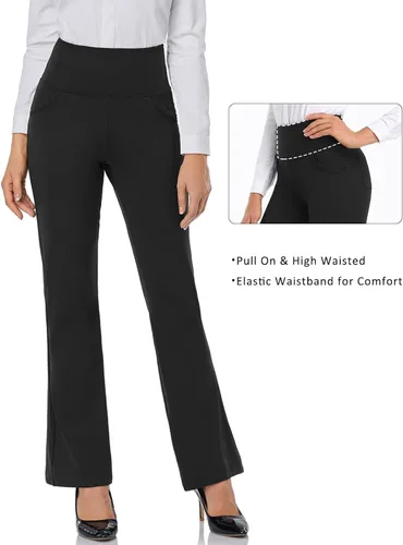 Miniatura 4 de FIRST WAY - Pantalones capri de yoga para mujer de corte para bota 3 bolsillos estampado floral