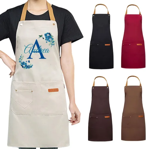 Miniatura 2 de DIY Custom Name & Initial Kitchen Apron for Men & Women