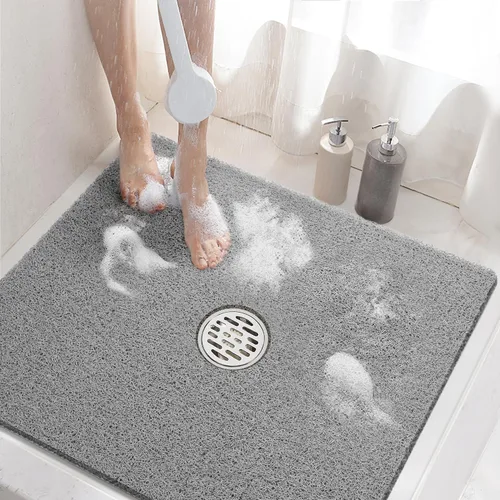 Miniatura 15 de HITSLAM - Tapete cuadrado para ducha, de 24 x 24 pulgadas, tapete de baño antideslizante para bañera, tapetes de baño de alcachofa de PVC suave