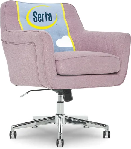 Miniatura 20 de Serta Ashleigh - Silla de oficina moderna, diseño acolchado de diamante, cojín de asiento de bobina de bolsillo, elegante sillón decorativo de Cuero