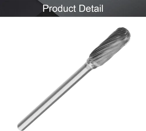 Miniatura 4 de Utoolmart Limas rotativas de carburo de tungsteno de 0.118 in, vástago de 0.118 in, herramienta de rebabas rotativas de forma cilíndrica dentada