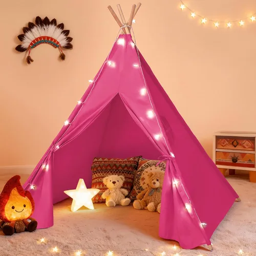 Miniatura 8 de Tienda de campaña tipi para niños, tiendas de campaña para niños y niñas, casa de juegos de regalos para juegos en interiores y exteriores, casa