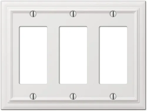 Miniatura 13 de Amerelle 94BW Continental - Placa de pared, 1 en blanco, metal fundido, blanco, 1 paquete