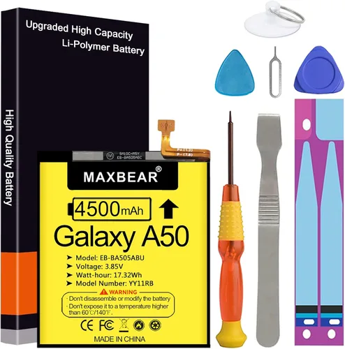Miniatura 12 de MAXBEAR - Batería para Galaxy A12, (actualizada) 5800mAh 3.85V, batería de repuesto de polímero de litio EB-BA217ABY para Samsung Galaxy A12