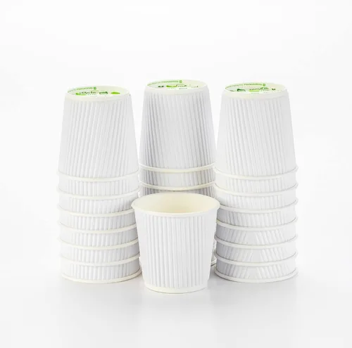 Miniatura 29 de Vasos de café de papel aislado de pared corrugada, 12 onzas, 12 onza, Negro