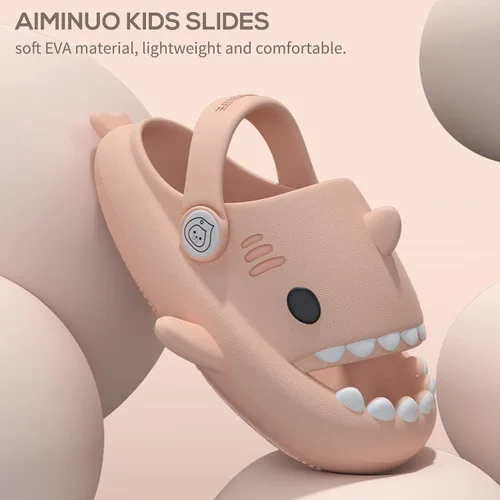 Miniatura 7 de AIMINUO Sandalias de verano para niños pequeños, sandalias antideslizantes para la ducha, playa, piscina, sandalias blancas para niños y niñas