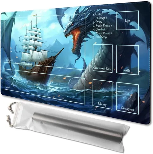 Miniatura 22 de MTG - Tapete de juego de 24 x 14 pulgadas, bolsas de almacenamiento antideslizantes, ideal para entusiastas de los juegos de cartas, alfombrilla