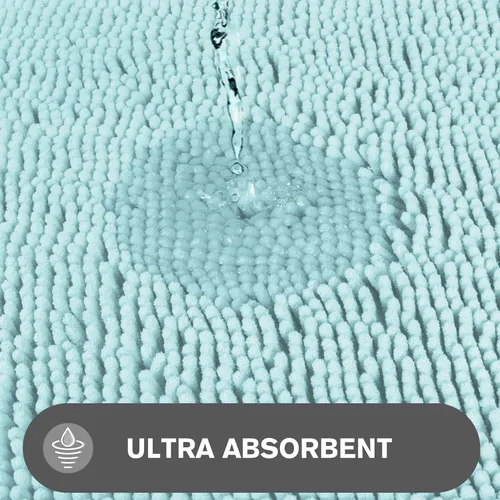 Miniatura 4 de Alfombra de baño pequeña de 12 x 18 pulgadas, lavable y absorbente, antideslizante, alfombra de baño de felpilla gruesa y suave para baño, ducha
