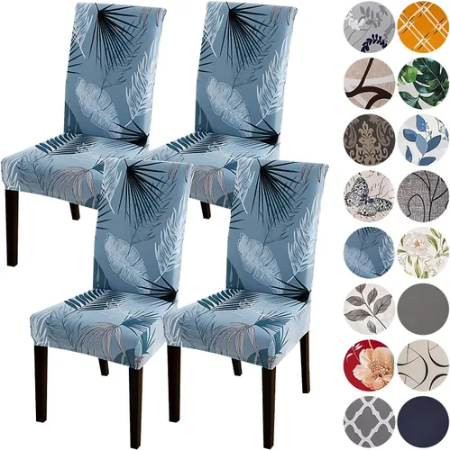 Miniatura 49 de HZDHCLH Juego de 6 fundas grises para sillas Parsons de elastano para comedor, fundas elásticas de elastano para sillas Parsons, fundas de asiento